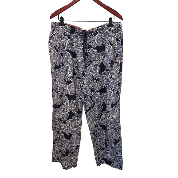 Tommy Bahama Other - Tommy Bahama Floral Pajama‎ Pants  Cotton Drawstring Navy Tropical Loungewear XL